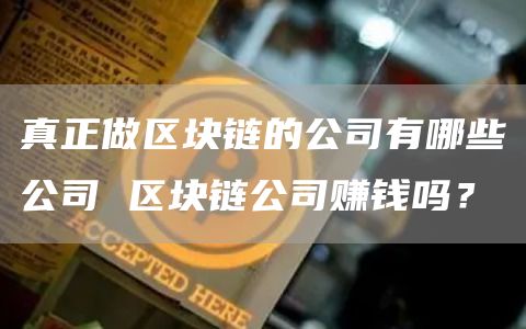真正做区块链的公司有哪些公司 区块链公司赚钱吗?